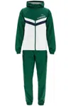 Lacoste Rip Stop Checked Sweatshirt And Joggers Set In Green