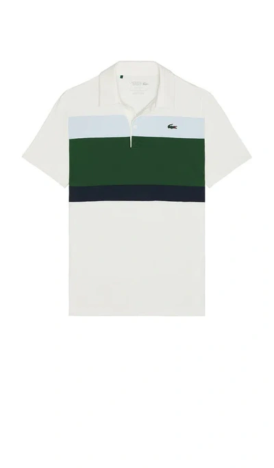 Lacoste Regular Fit Stretch Jersey Golf Polo In White