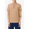 Lacoste Tipped Short Sleeve Polo Shirt In Nude