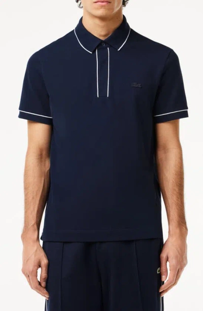 LACOSTE REGULAR FIT TIPPED PIQUÉ POLO