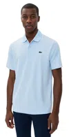 Lacoste Cotton Piquet Polo Shirt In Powder Blue In Blue