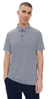 Lacoste Striped Polo Shirt In Black