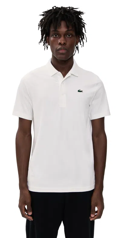 Lacoste Regular Fit Uv Protect Golf Polo Shirt White