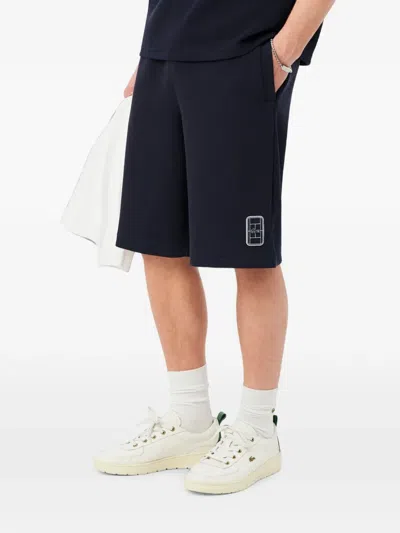 Lacoste Relaxed Fit Double-face Piqué Shorts In Blue
