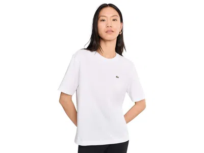 Lacoste Relaxed Fit Soft Cotton T-shirt In White