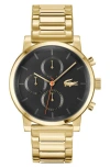 Lacoste Replay Chronograph Bracelet Watch, 44mm In Gold/black