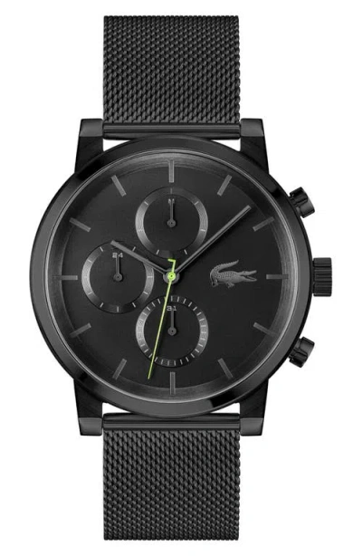 Lacoste Replay Chronograph Mesh Strap Watch, 44mm In Black