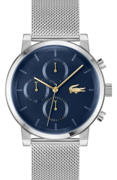 Lacoste Replay Chronograph Mesh Strap Watch, 44mm In Navy