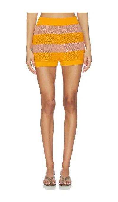 Lacoste Resille Raye Shorts In Blossom & Miami