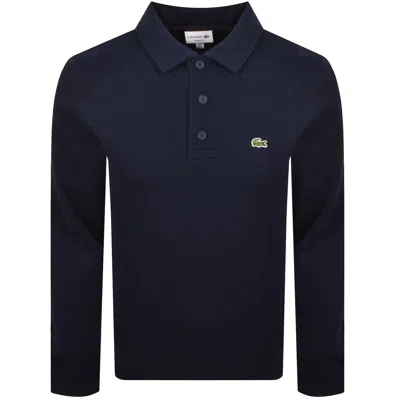 Lacoste Classic Fit Long-sleeved Polo Shirt In Blue