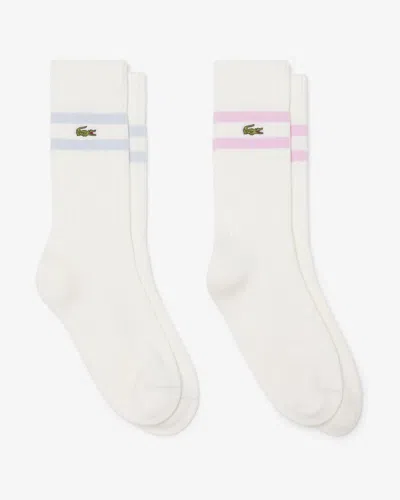 Lacoste Ribbed Mens Socks In White