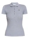 Lacoste Ribbed Polo Shirt In Blue