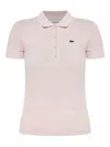 Lacoste Cotton Polo Shirt With Polo Collar In Pink