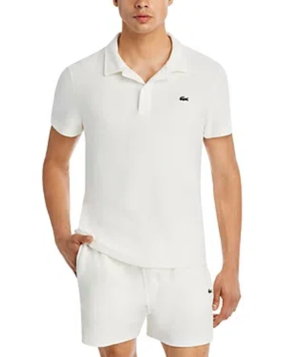 Lacoste Ribbed Polo In White