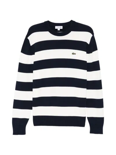 Lacoste Ribbed Sweatshirt In White