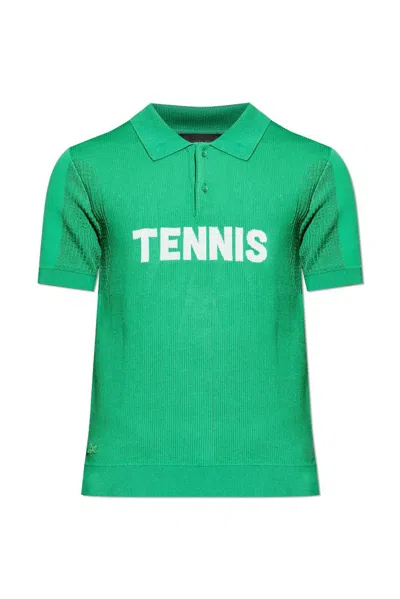 Lacoste Ribbed Polo Shirt In Green