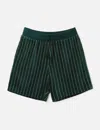 Lacoste Ricky Regal Velvet Bermuda Shorts In Brown