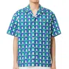Lacoste Robert George Button Down Short Sleeves Shirt In Blue