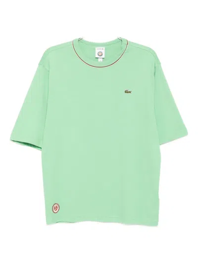Lacoste Roland-garros Edition Jersey T-shirt In Green