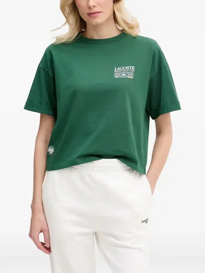 Lacoste Roland-garros Club Cotton T-shirt In Multi