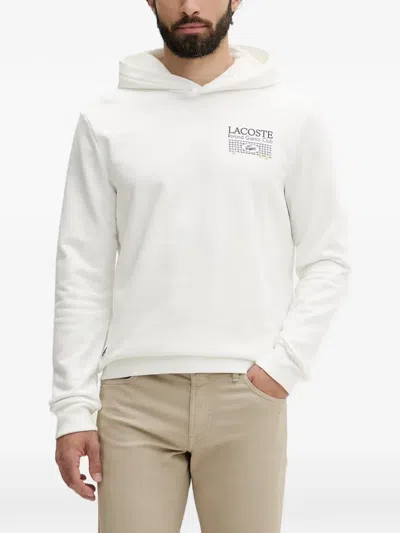 Lacoste Roland-garros Graphic Hoodie In White