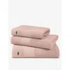 Lacoste Rose Le Croco Logo-embroidered Organic Cotton Bath Towel 70x140cm Bath Towel In Rose