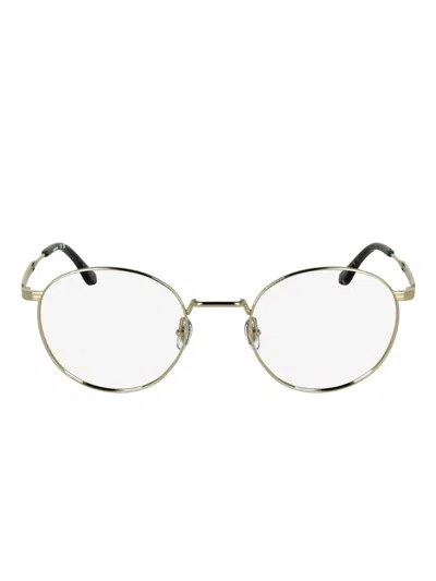 Lacoste Round-frame Glasses In Gold