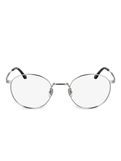 Lacoste Round-frame Glasses In Silver