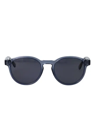 Lacoste Round-frame Sunglasses In Gold