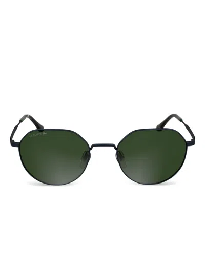 Lacoste Round-frame Sunglasses In Blue