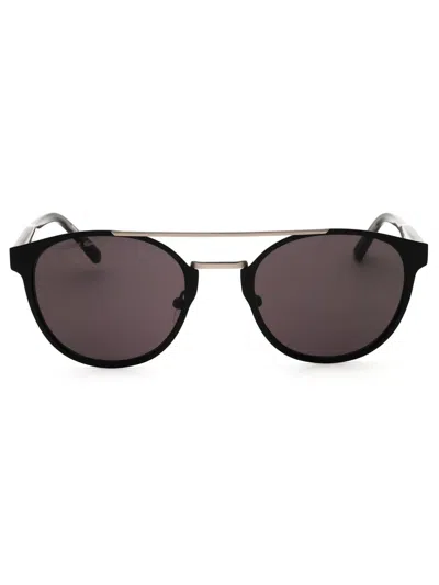 Lacoste Round Metal Men's Sunglasses In Transparent