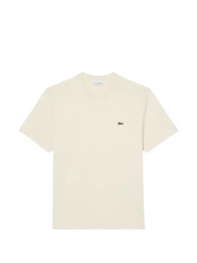 Lacoste Round-neck Logo-detail T-shirt In Neutral