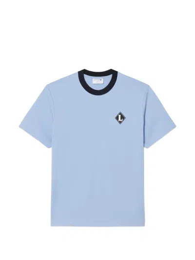 Lacoste Made In France Badge Accent T-shirt In Blue