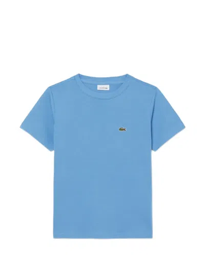 Lacoste Kids' Round Neck T-shirt In Blue