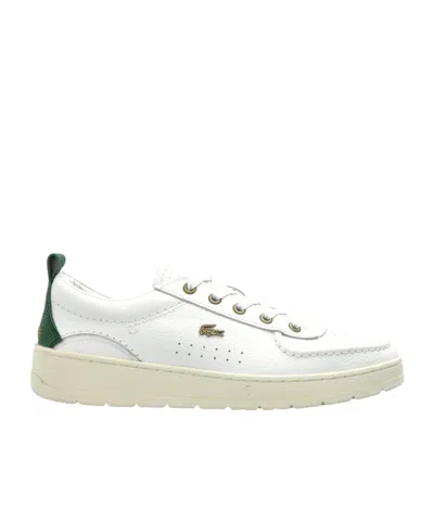 Lacoste Round Toe Sneakers In White