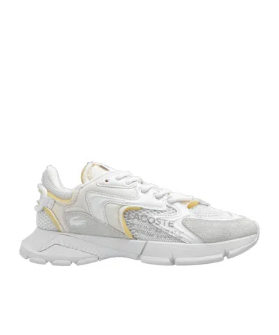 Lacoste Round Toe Sneakers In White