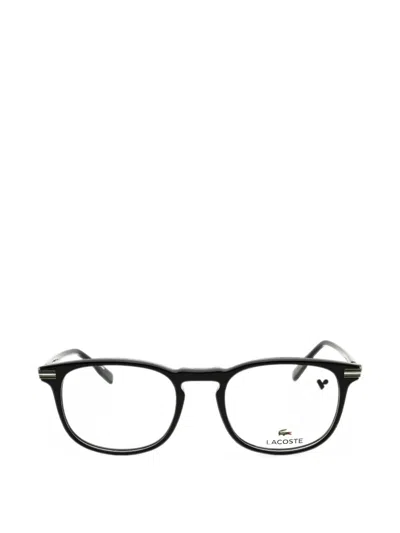 Lacoste Round-frame Glasses In Black