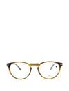 Lacoste Round-frame Striped Glasses In Multi