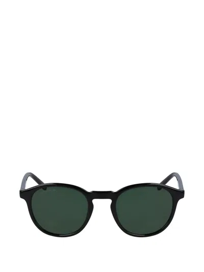 Lacoste Round-frame Sunglasses In Black