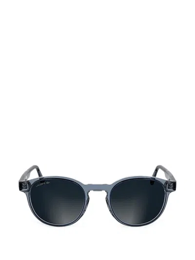Lacoste Round-frame Sunglasses In Blue