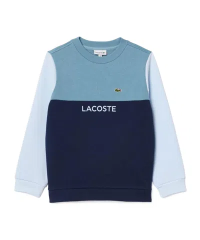 Lacoste Round-neck Sweater In Blue