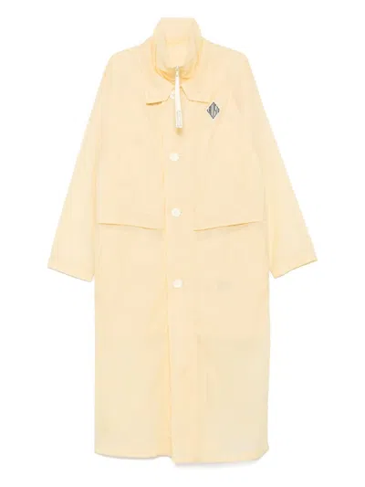 Lacoste Parka Mit Gummiertem Logo In Gelb