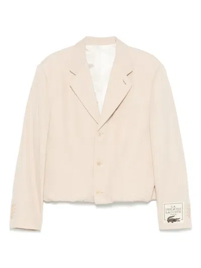 Lacoste Runway Blazer In Neutral