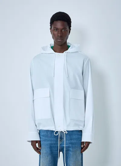 Lacoste Runway Hooded Poplin Jacket In Multi