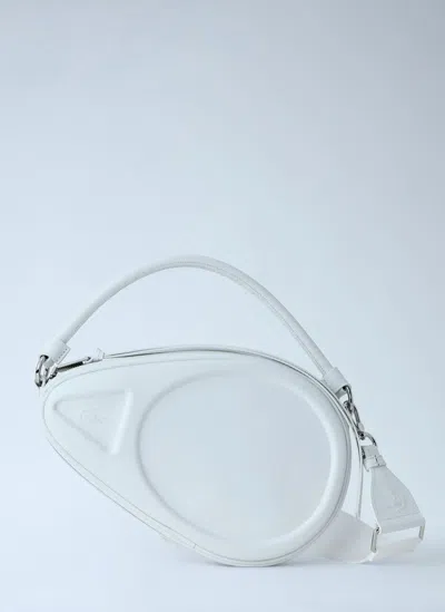 Lacoste Runway Leather Racket Bag In White