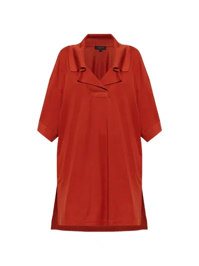 Lacoste Runway Mini Dress In Red