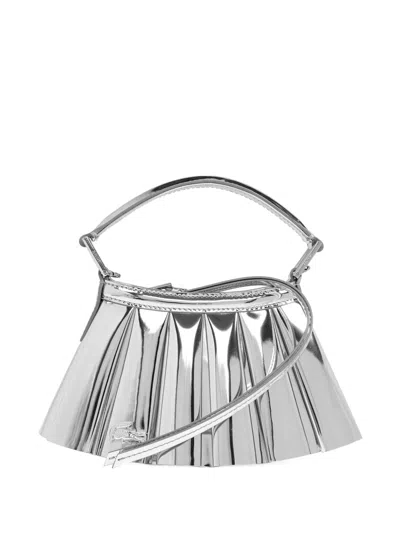 Lacoste Runway Mirror Tote Bag In Silver