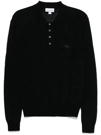 Lacoste Runway Polo Shirt In Black