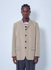 Lacoste Runway Technical Stretch Tailored Jacket In Neutral