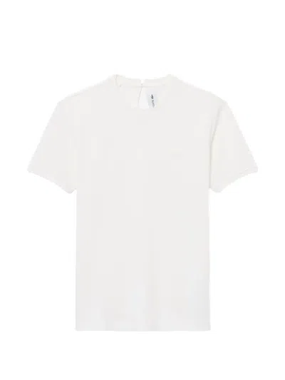 Lacoste Scallop-edge Short-sleeve T-shirt In White